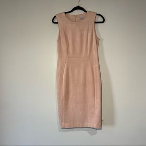 Women’s Calvin Keiln Body Con Pink Velvet Velour Business Dress Size (8) FreeShi